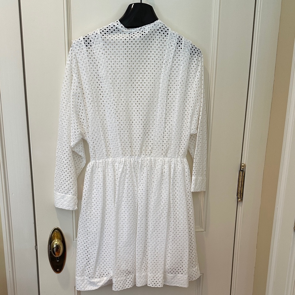 Iro Leonore Broderie Anglaise Mini Dress In White SZ 36 - Picture 4 of 7